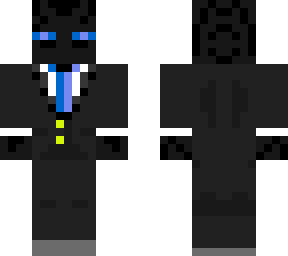 blue enderman in a suit