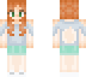 blue shirt girl (skin and hair isnt mine)