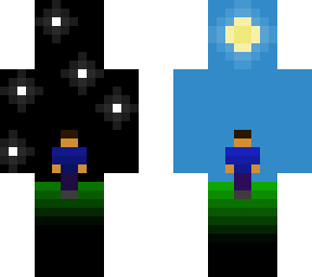 day v.s. night pixel art