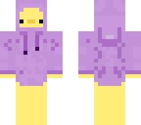 duck with purple hoodie
