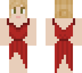 girl in a red dress