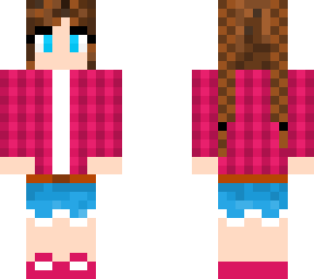 girl with pink shirt and brown braids