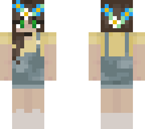 overalls with flower crown