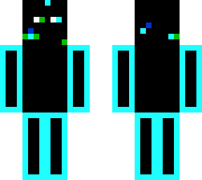 particle face with blue highlights
