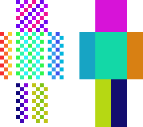 pixelated rainbow
