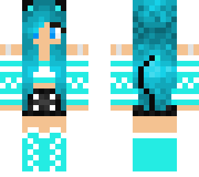blue cat girl
