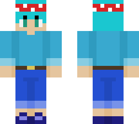 blueo as a human, simple shading