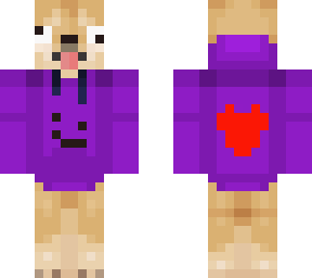 dog with derp eyes and face on hoodie my skin)