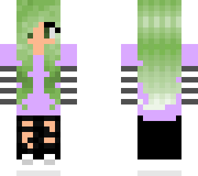 green haired girl