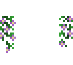 left side vine base w/ purple flowers