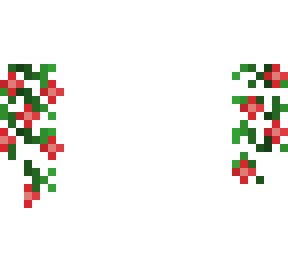 left side vine base w/ red flowers