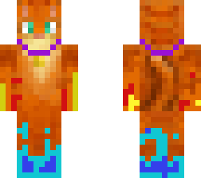 me as a cat with water and fire elments