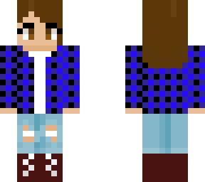 plaid shirt chill girl vz