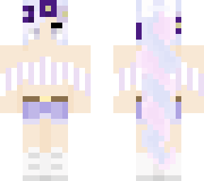 purple girl with flower crown