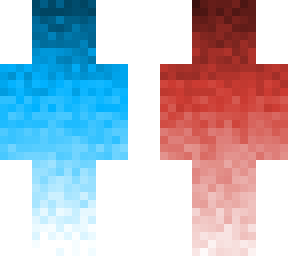red and blue cool fade