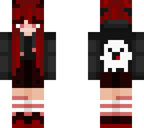 red devil girl with cute little ghost
