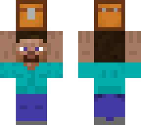 steve holding chest