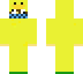 this is me wearing a duck skin with scarf