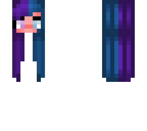 blue and purple half and half
