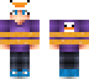boy with goose hat