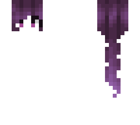 hb - dark purple long & curly ponytail