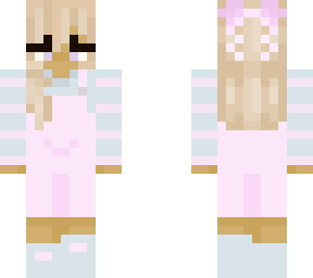 pink overall girl