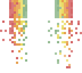 transparent with rainbow paint <3