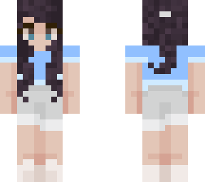~calm blue~ ((edit - black hair & diff shades of blue))