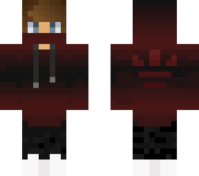 black and red fade masked hoodie boy different