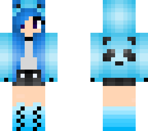 blue panda girl