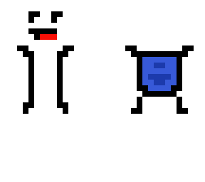 derp person with backpack