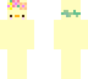 duck with flower crown