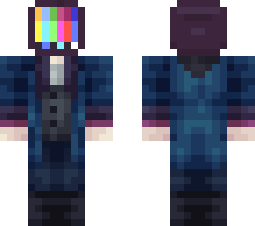 fancy blue tv head
