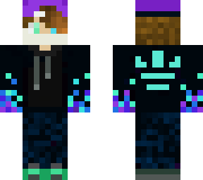 purple hat boy with mask