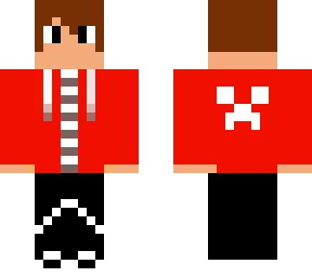 red gamer boy with creeper