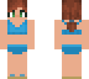 bikini girl with ponytail