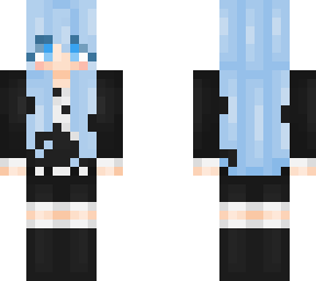 blue and black girl (my oc)