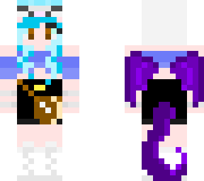blue haired dragon girl