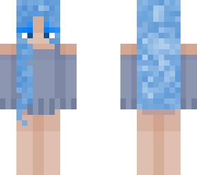 blue haired girl