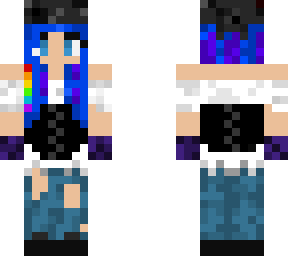 colourful hair pirate girl