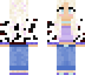 cute teen purple cow girl