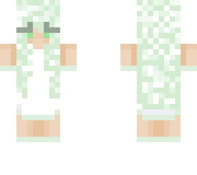 pastel minty green white aesthetic girl