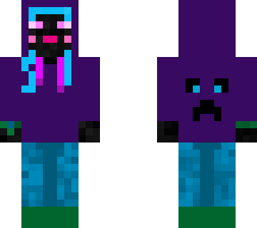 purple hoodie enderman girl