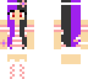 striped pink & white flower girl
