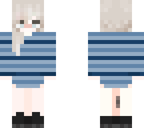 blue stripped blondie