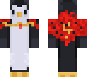 caped penguin (red)