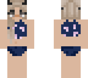 cute devil-wolf girl, in swimsuit