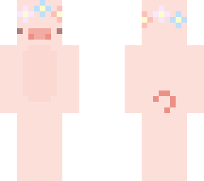cute pig. (with flower crown.)