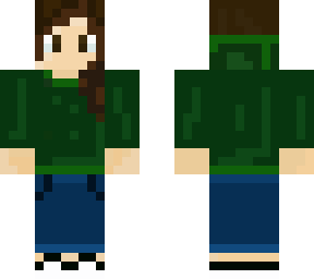 girl with green hoodie