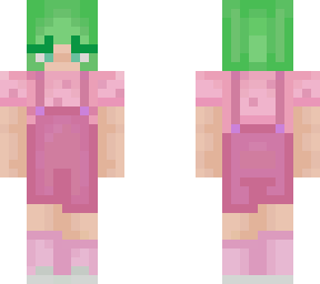 minty pink overalls